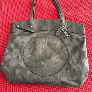 Coach Charcoal Signature Tote